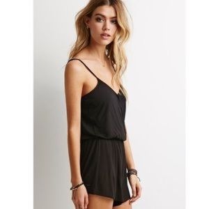Plain black romper from Forever 21